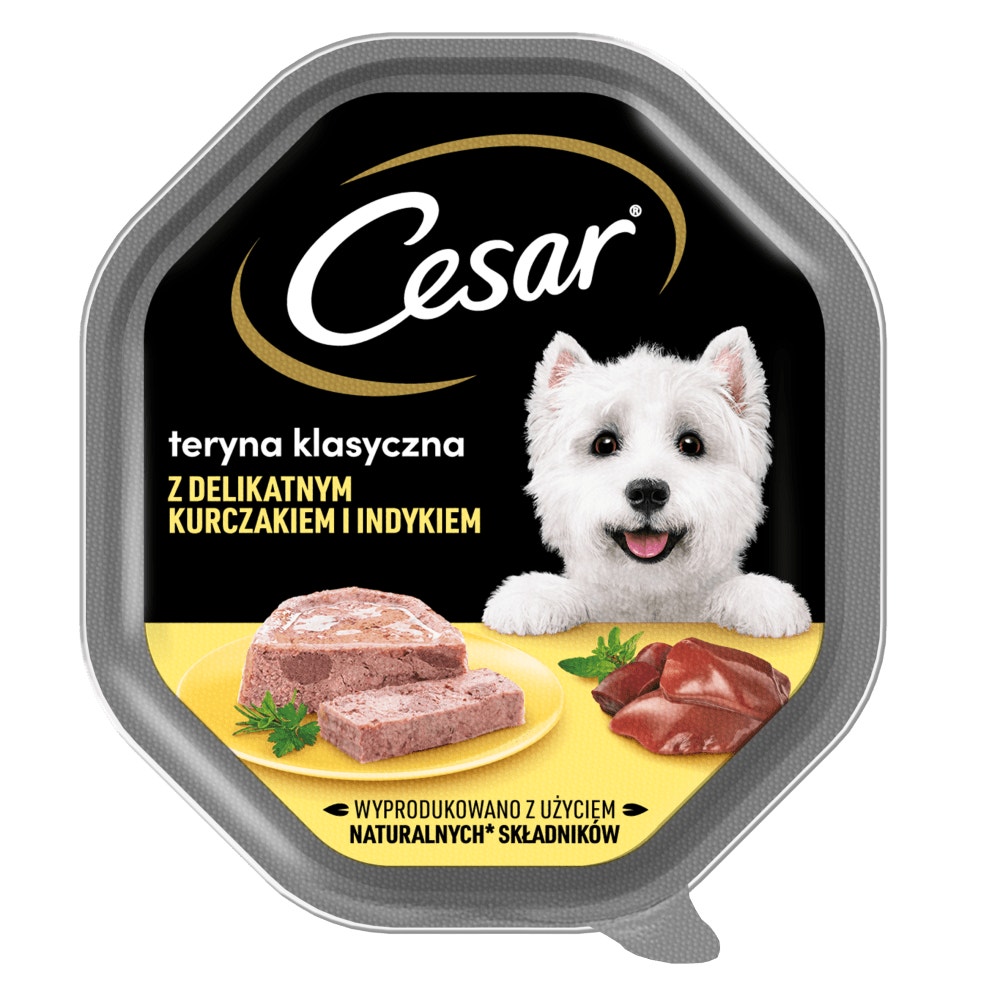 CESAR® Klasyczna Teryna z delikatnym kurczakiem i indykiem 150g - 1